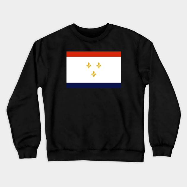 Flag of New Orleans Crewneck Sweatshirt by brigadeiro